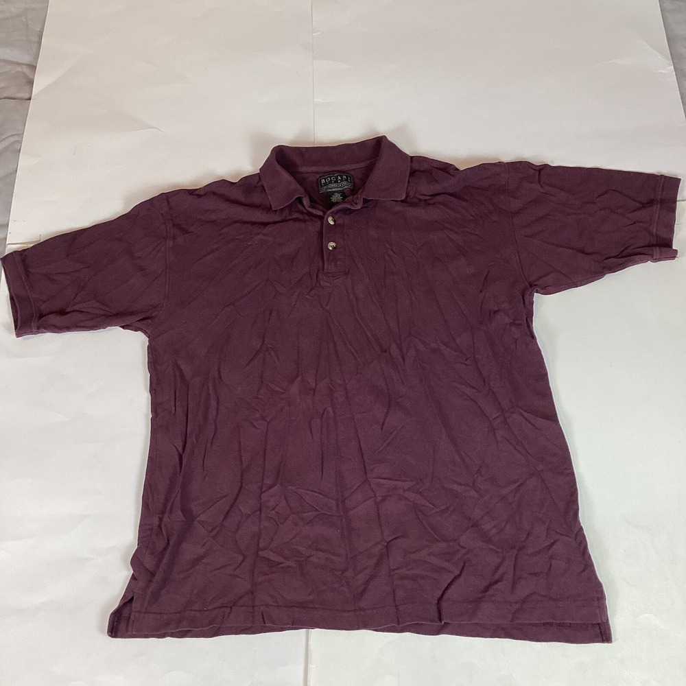 Bogari Studio Mens Polo Top Size XL Stretch Golf Short Sleeve Solid Casual